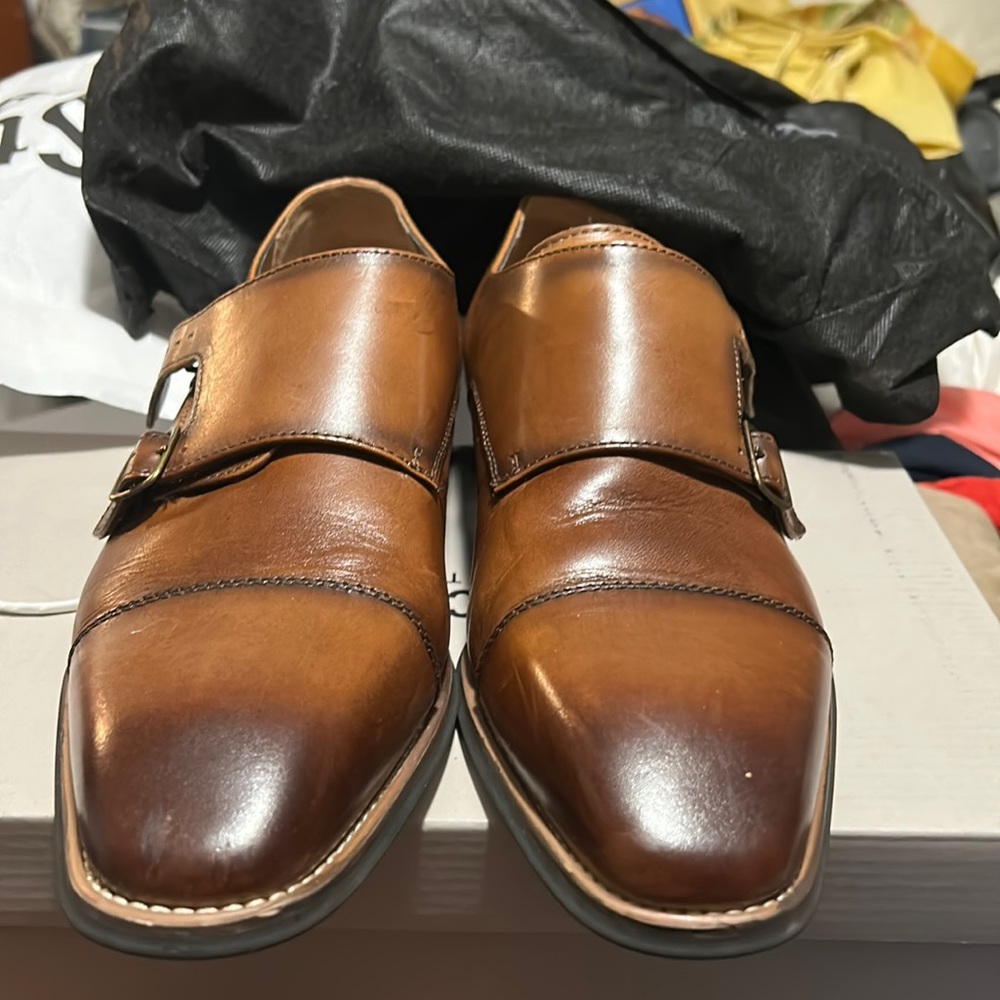 Never worn no box leather shoes in bags, dress shoes